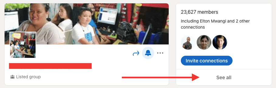 See LinkedIn group members
