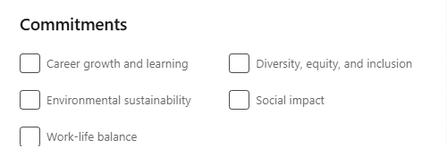 Job search - Commitments
