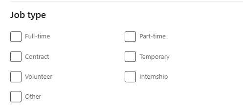 Job search - Job type