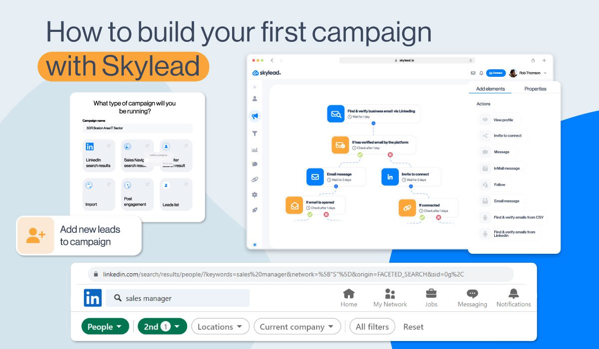 Cover image for How to build first campaign in Skylead