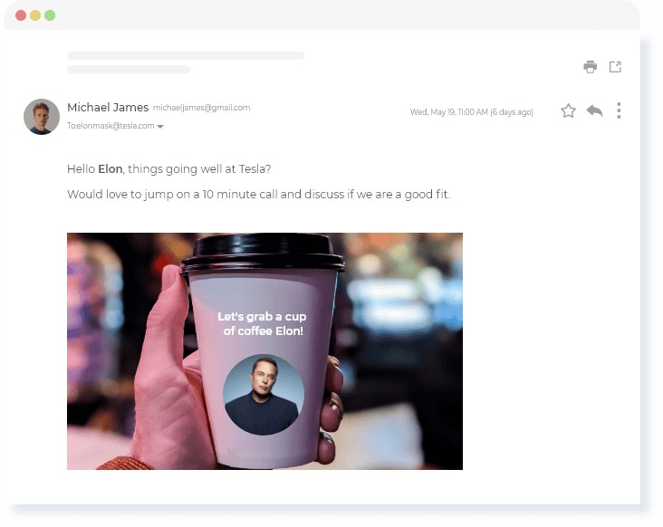 solution image and gif personalization email example