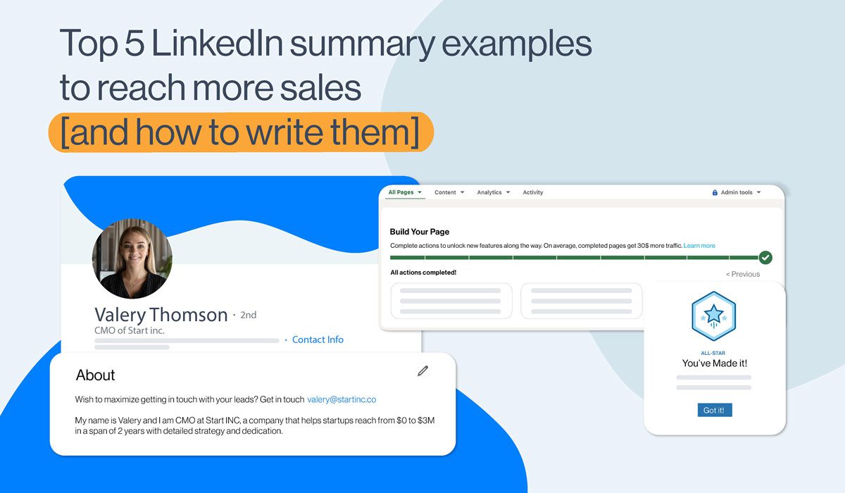 Top 5 LinkedIn summary examples and how to write them