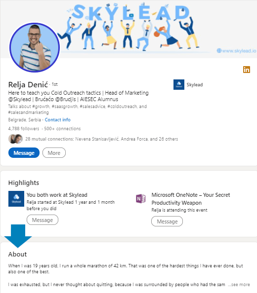 best linkedin about section examples