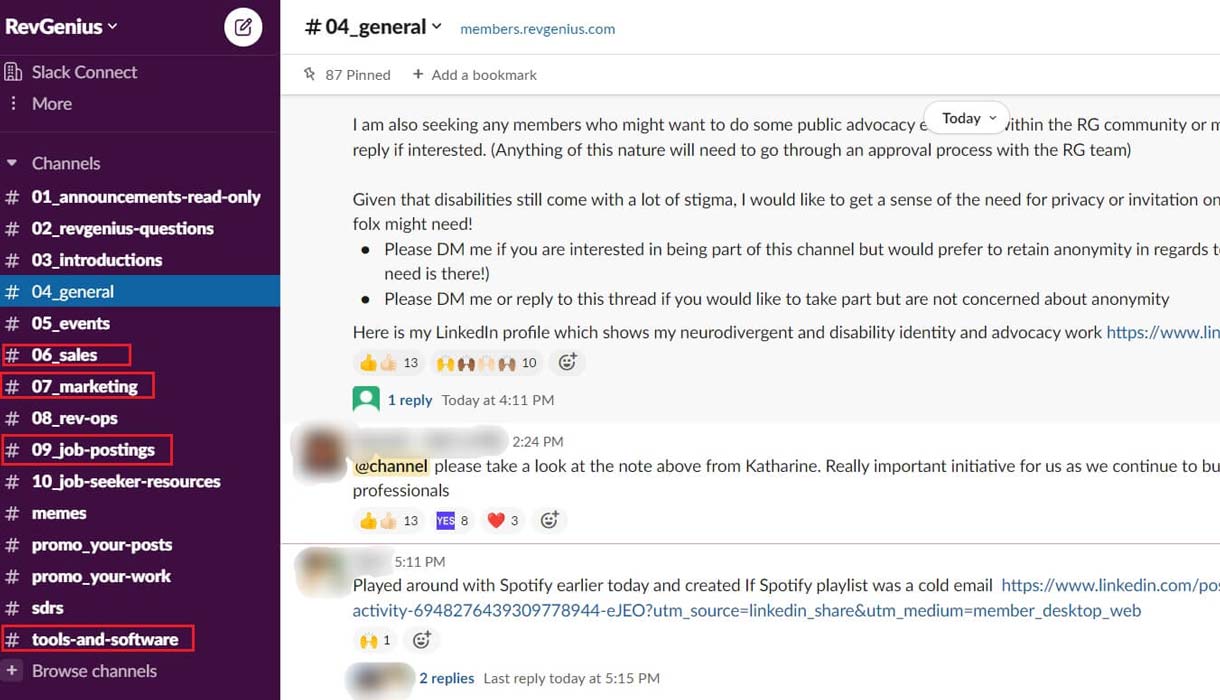 Image of Slack community, where to find sales leads apart from LinkedIn