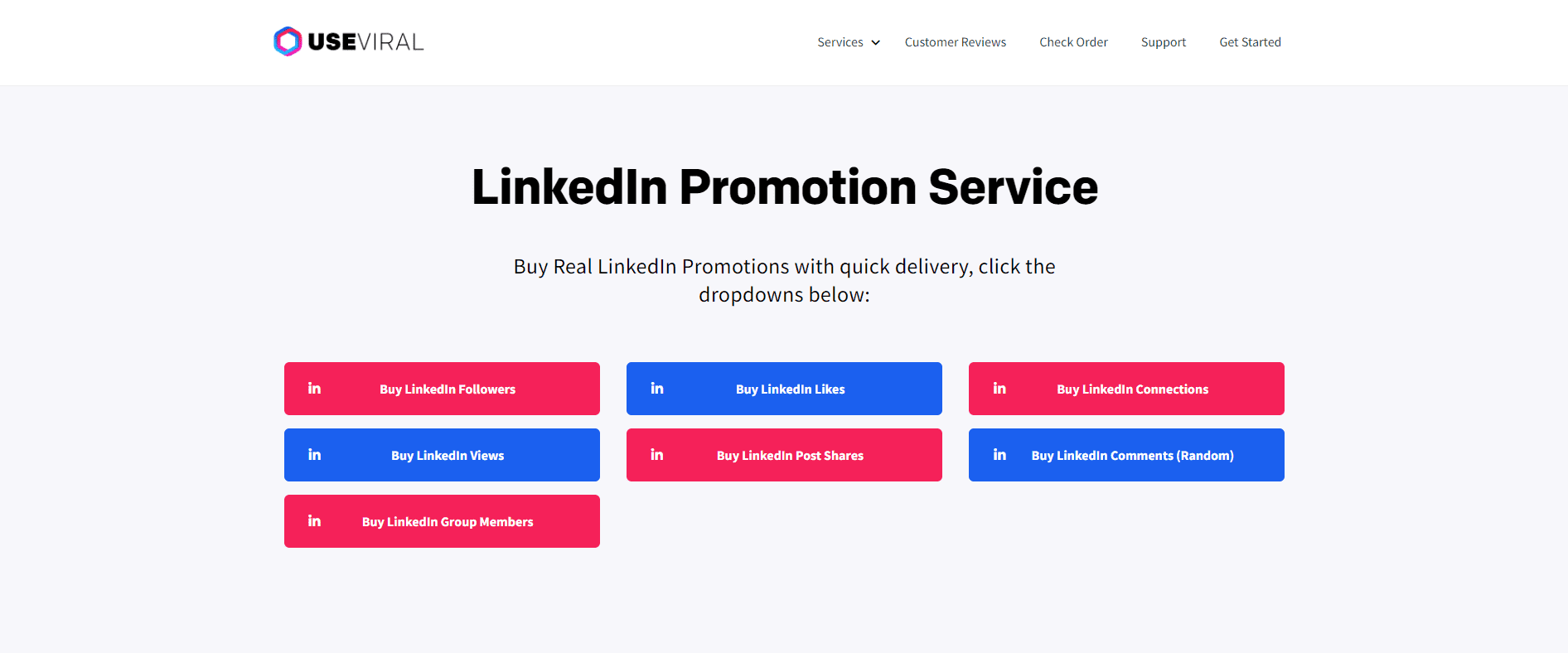 UseViral LinkedIn promotion Service