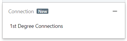 Connection filter