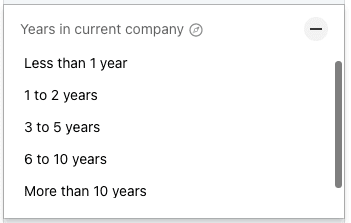 Sales Navigator Filters Years In Current Company