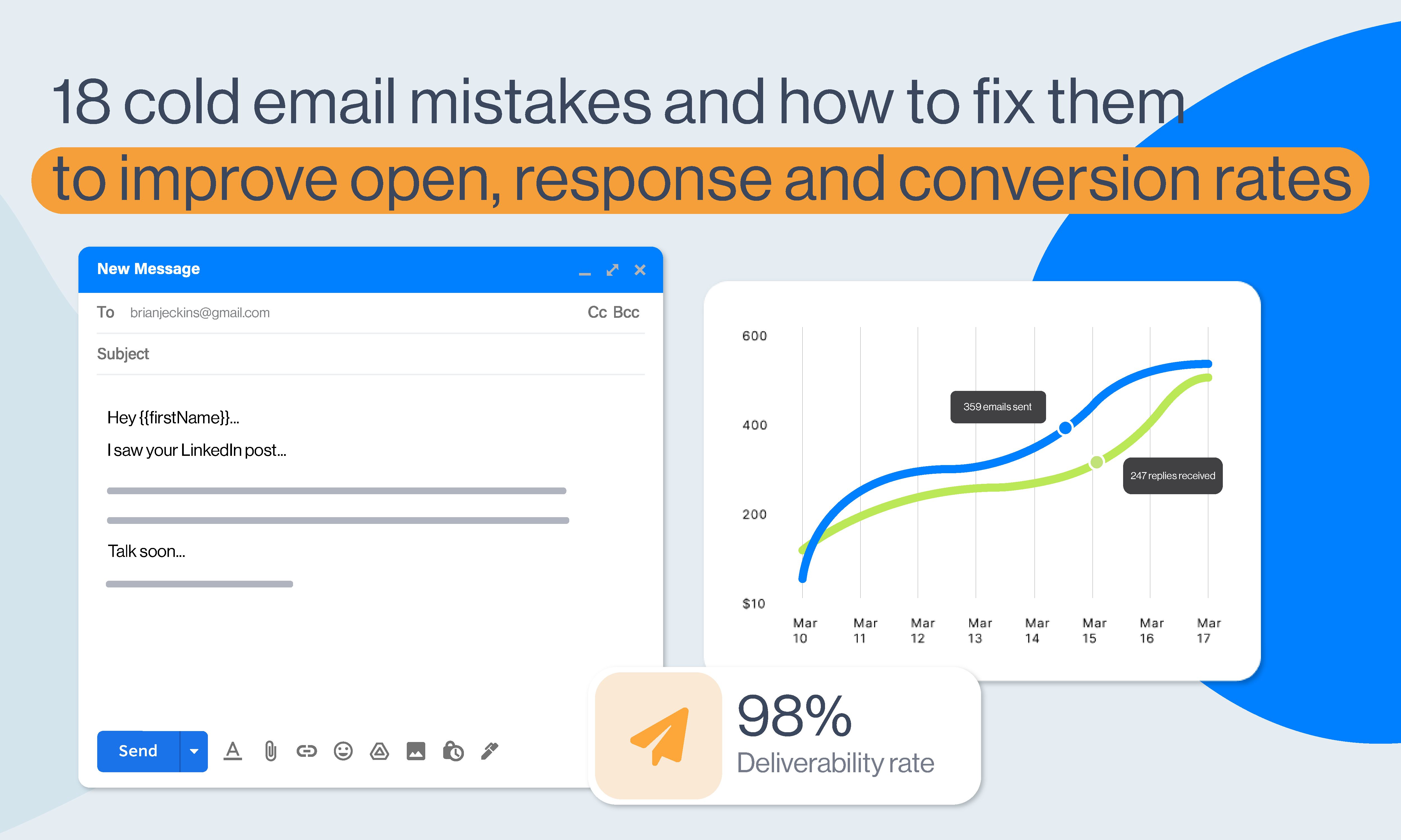 Cold email mistakes and tips to do instead cover image