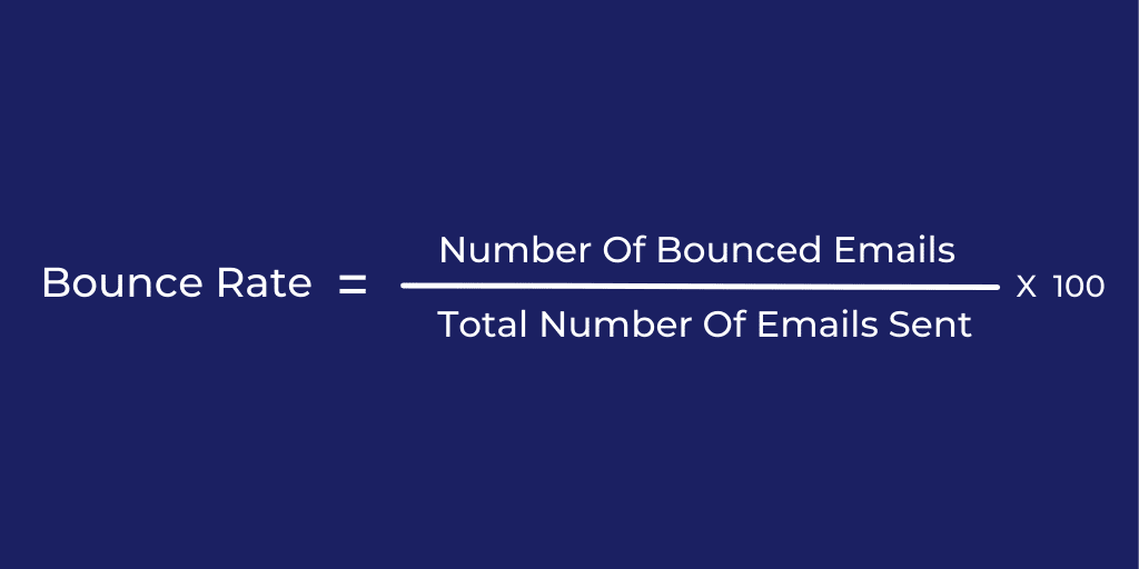 Formula calculation that describes bounce rate