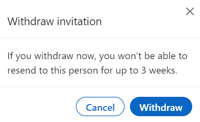 Image of how to cancel LinkedIn invite step 4 