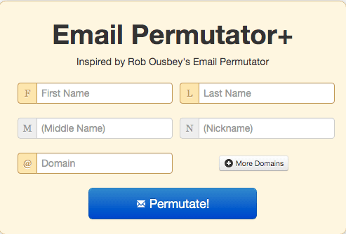 Image of email permutator 