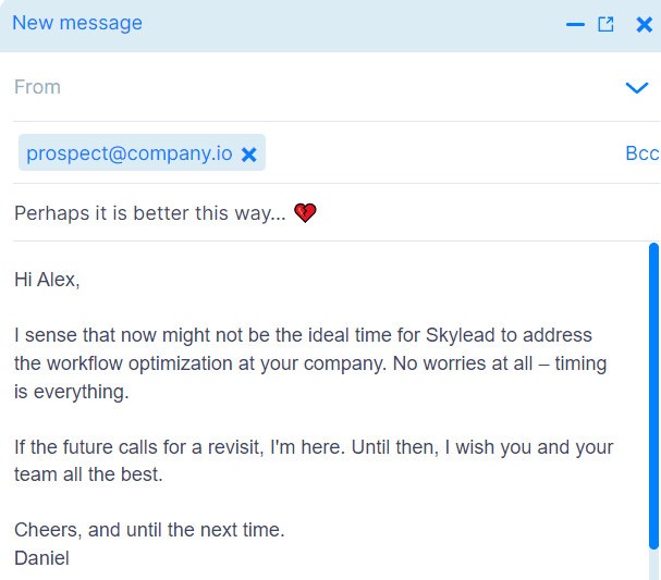 Breakup email
