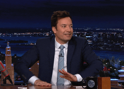 Jimmy Fallon, drumroll on table GIF