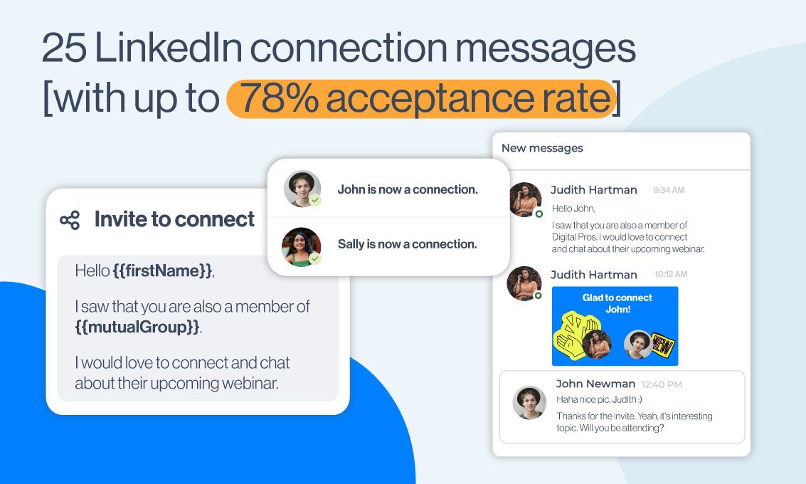 LinkedIn connection message templates blog cover