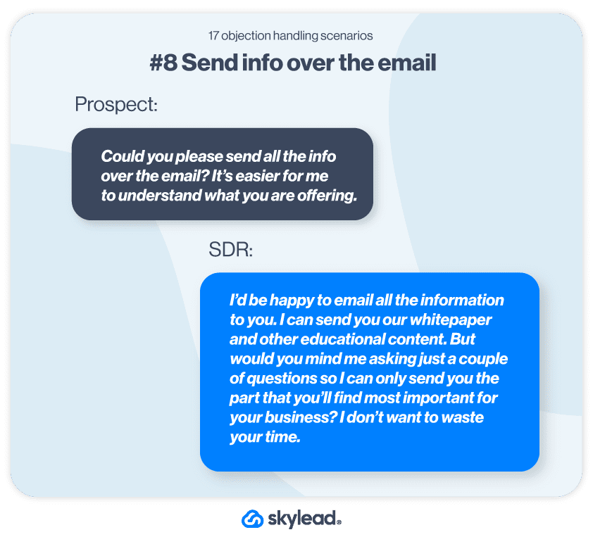 #8 Send info over the email