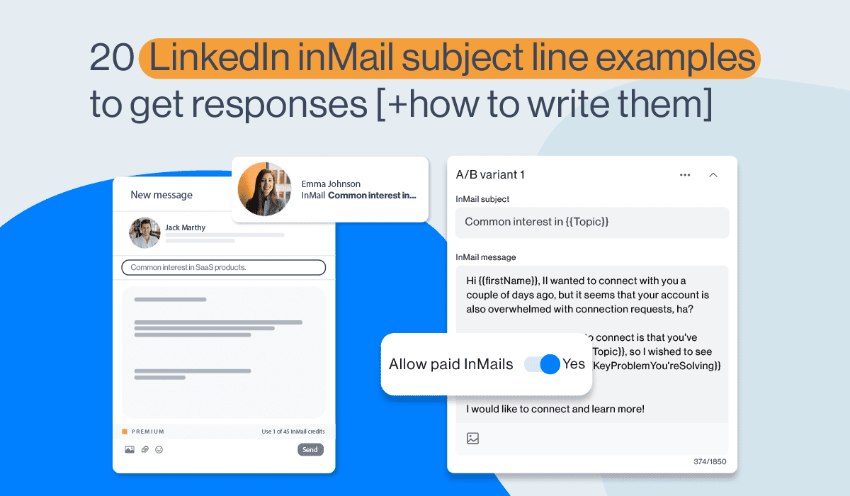 LinkedIn inMail subject line cover image