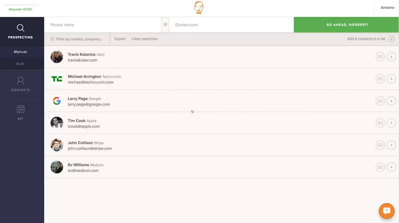 Voila Norbert dashboard