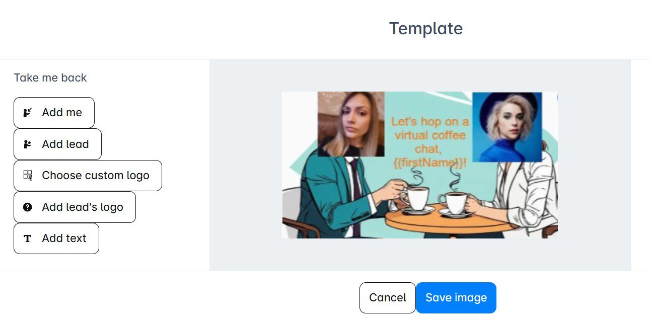 Image and GIF personalization editor in Skylead
