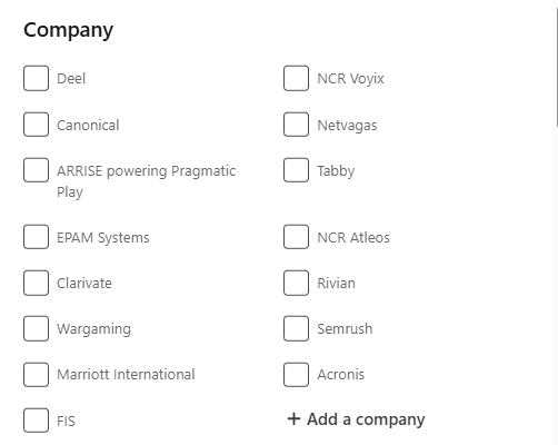 Job search - Company