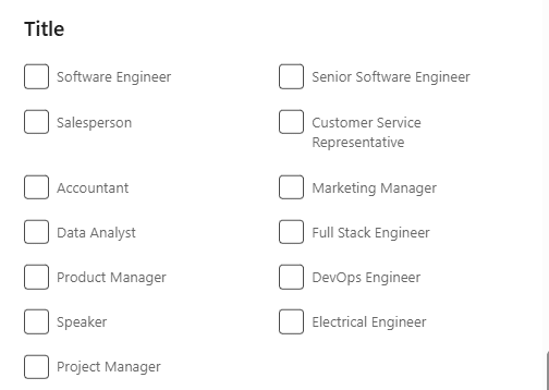 Job search - Title