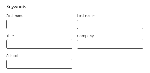 People search - Keywords