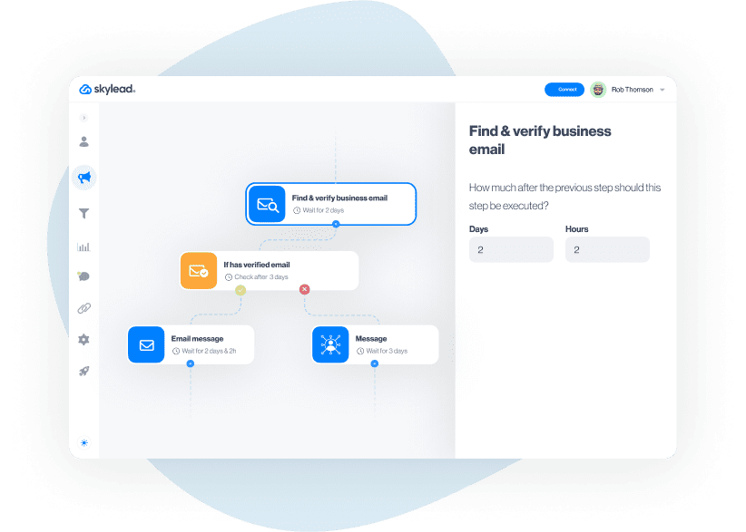 Image of find and verify business email in Skylead