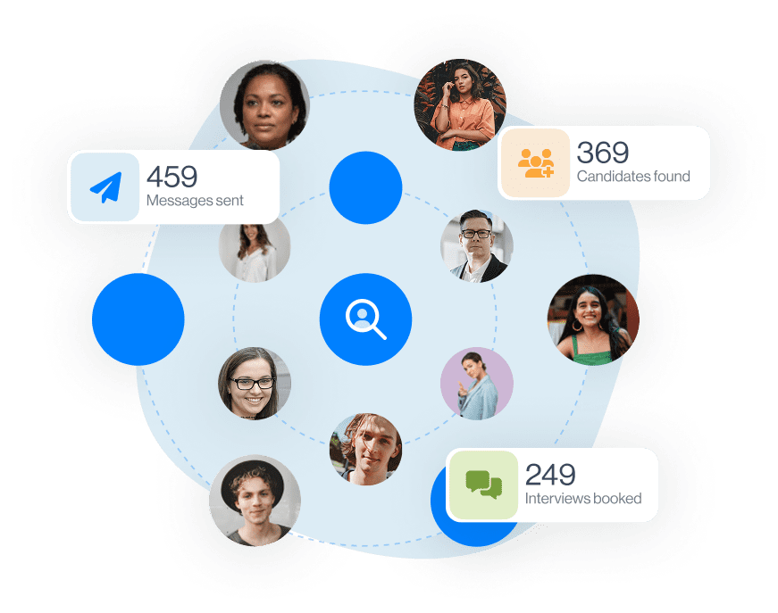 Image of recruiter use case to find talents through Skylead
