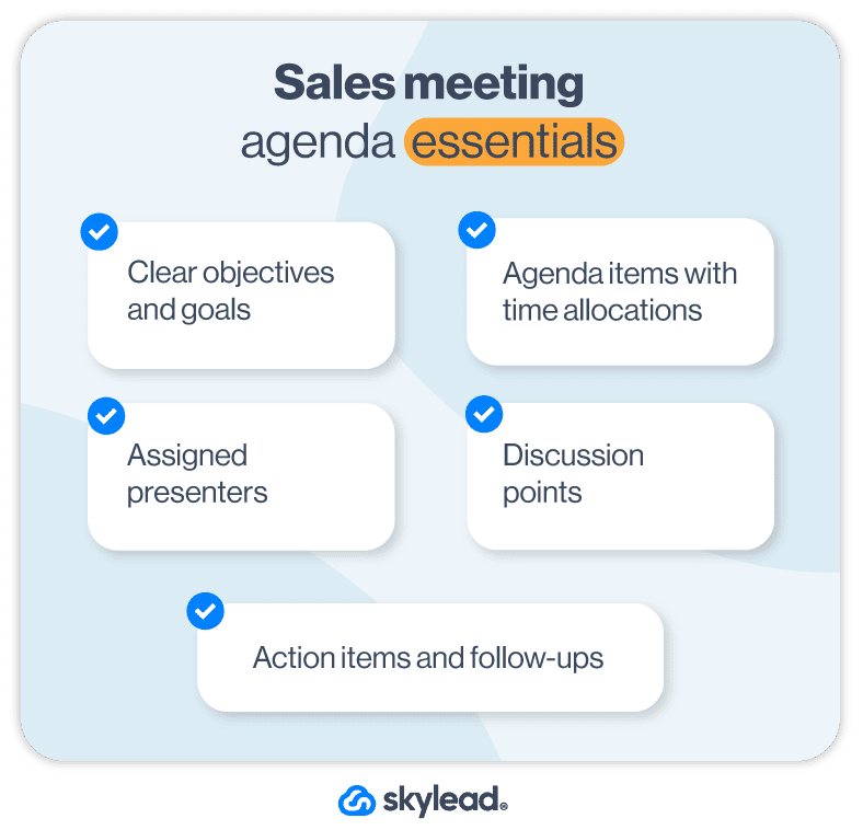 sales meeting agenda essentials