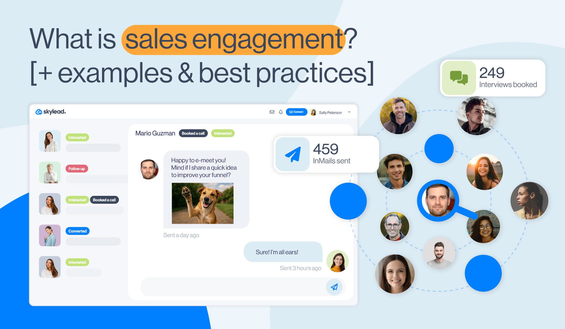 Cover image of blog: What is sales engagement + examples and best practices