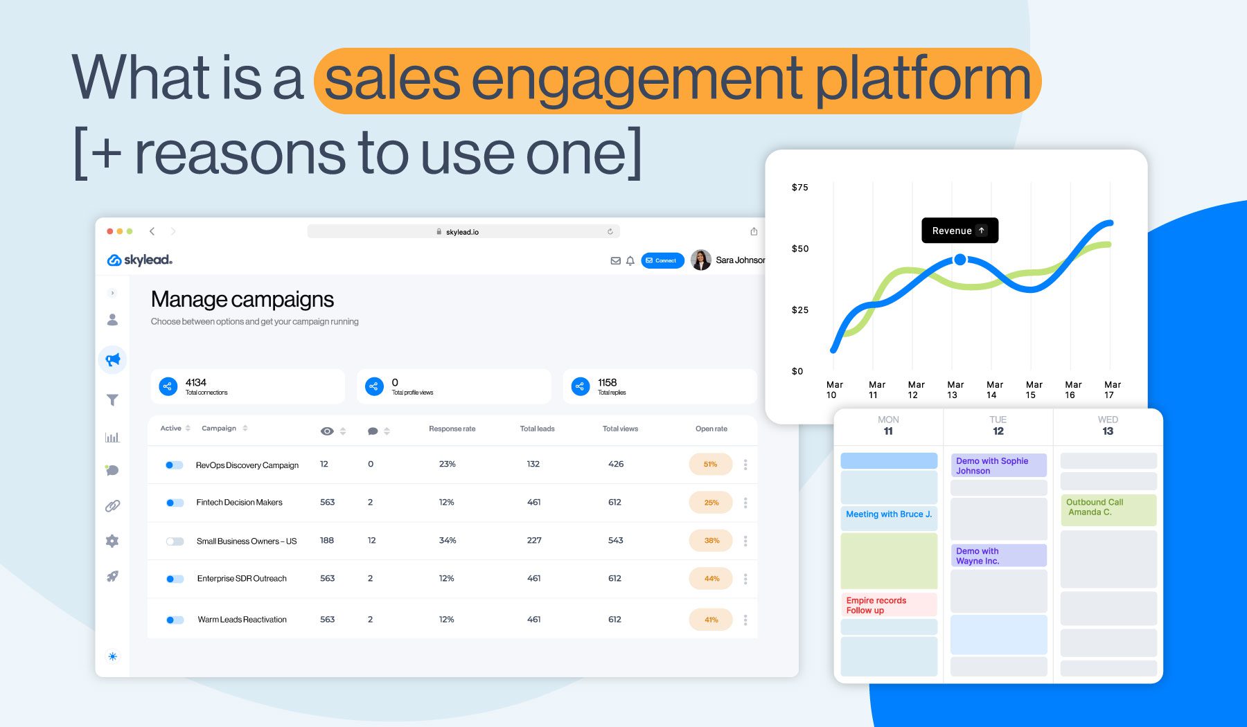 A cover image for a blog discussing what is a sales engagement platform