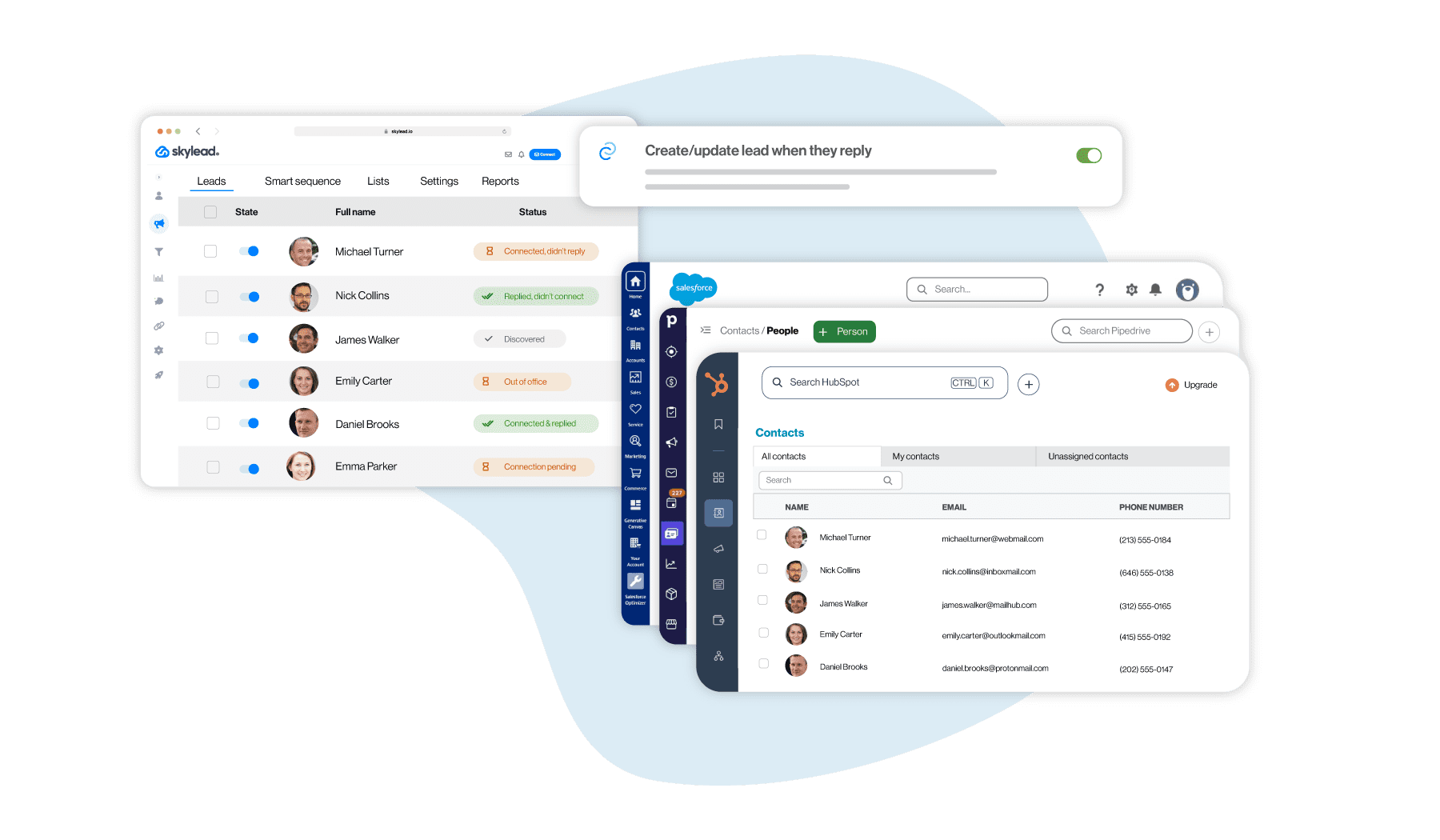 Skylead CRM integration, hero image