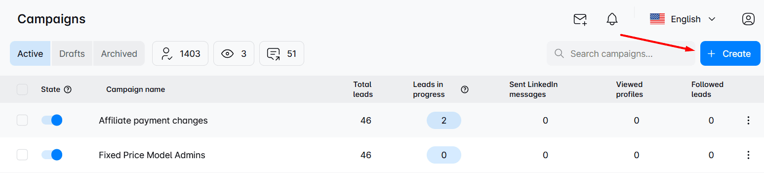 LinkedIn automation and cold email software tool, outreach campaign creation using generated leads