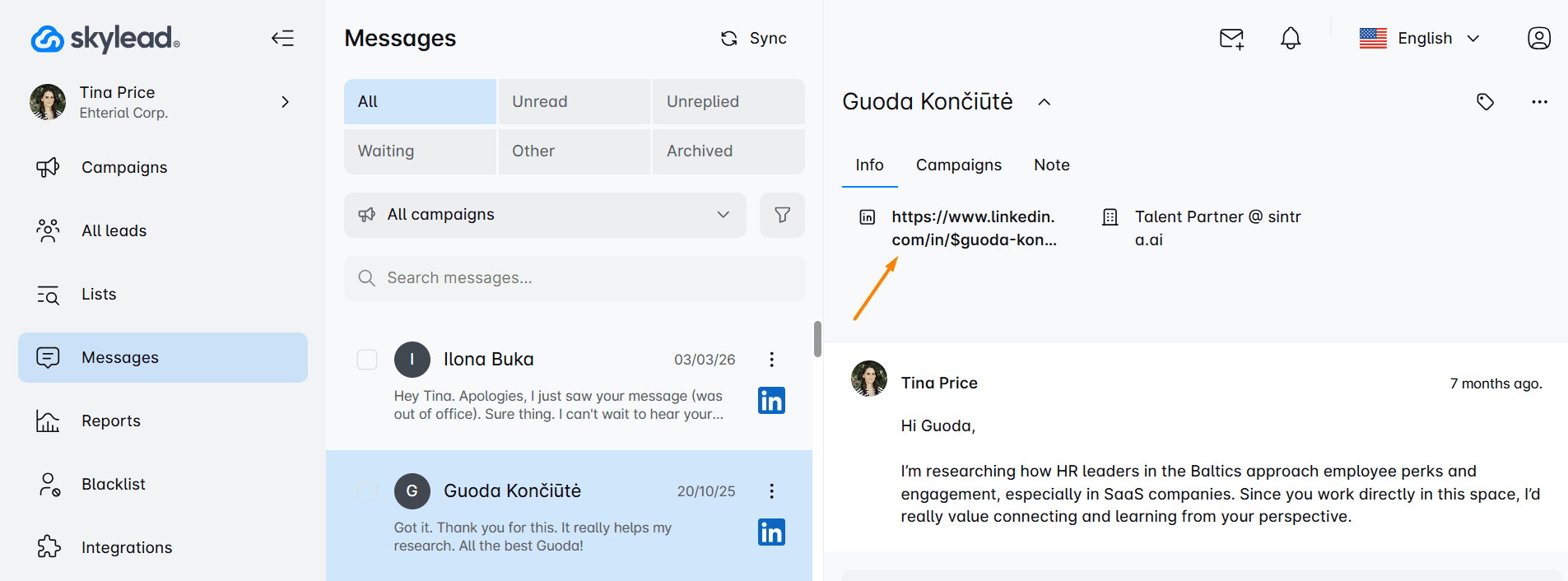 How to remove connections on LinkedIn using Skylead's Smart inbox